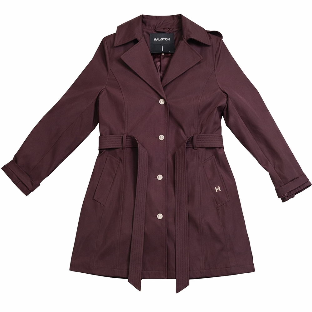 Nwot Halston Heritage Brown Belted Trench Coat Women’s M Classic Coat